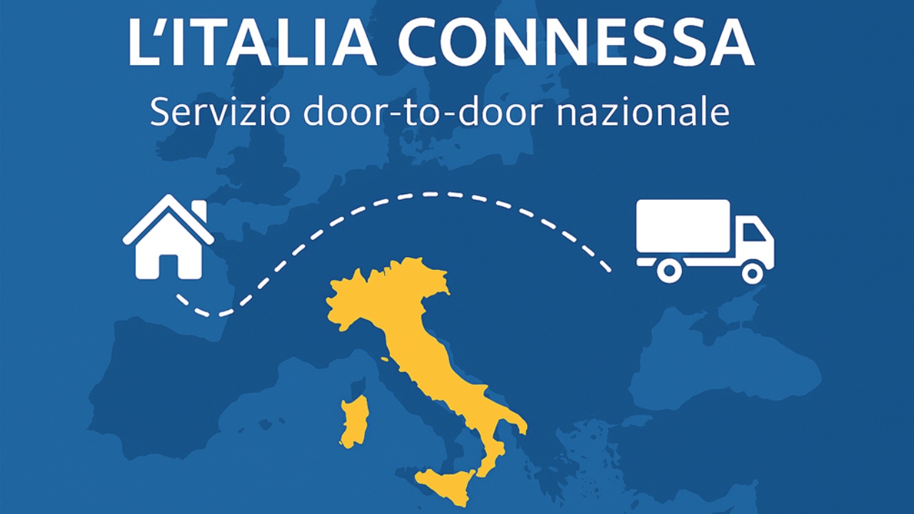 Furgone furgonato Truck Service impiegato nelle attività di consegna rapida door-to-door